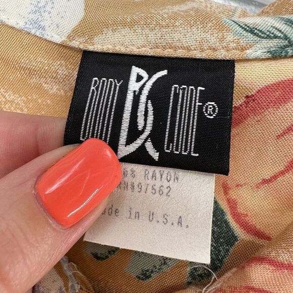 Garth Brooks Vintage 90s Hawaiian Shirt Two Pina Coladas Patch Size L Body Code - Picture 7 of 12